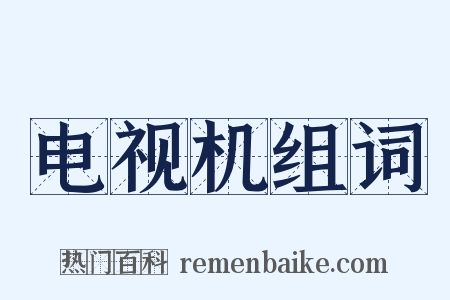 电视机组词是什么意思的图片